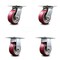 Service Caster 5 Inch Poly on Aluminum Caster Set with Roller Bearings 2 Swivel 2 Rigid SCC SCC-35S520-PAR-2-R-2 - alternate 1